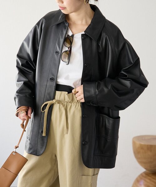 RIVE DROITE（リヴドロワ）の「【MONN.:.(モン)】レザージャケット（その他アウター・レディース・ブラック・FREE）」の10枚目の写真