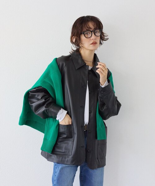 RIVE DROITE（リヴドロワ）の「【MONN.:.(モン)】レザージャケット（その他アウター・レディース・ブラック・FREE）」の20枚目の写真