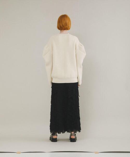 LAATO（ラート）の「tacked sleeves knit（ニット/セーター・レディース・ブラウン/ブルー/オフホワイト・FREE）」の5枚目の写真