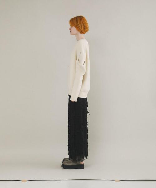 LAATO(ラート)の「tacked sleeves knit(ニット/セーター・レディース・ブラウン/ブルー/オフホワイト・FREE)」の6枚目の写真