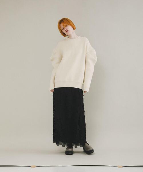 LAATO(ラート)の「tacked sleeves knit(ニット/セーター・レディース・ブラウン/ブルー/オフホワイト・FREE)」の7枚目の写真