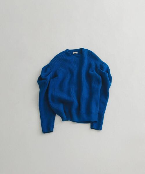 LAATO(ラート)の「tacked sleeves knit(ニット/セーター・レディース・ブラウン/ブルー/オフホワイト・FREE)」の12枚目の写真