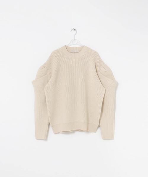 LAATO（ラート）の「tacked sleeves knit（ニット/セーター・レディース・ブラウン/ブルー/オフホワイト・FREE）」の14枚目の写真