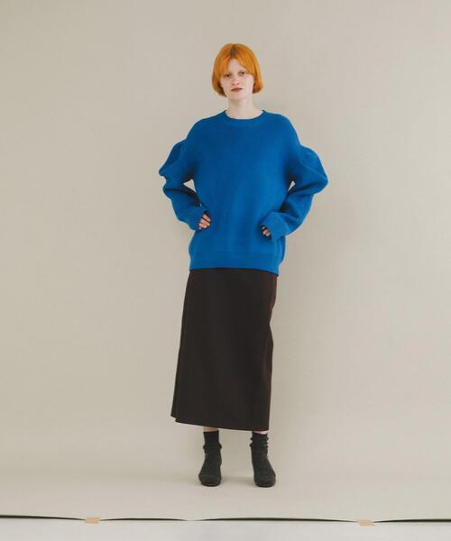 LAATO（ラート）の「tacked sleeves knit（ニット/セーター・レディース・ブラウン/ブルー/オフホワイト・FREE）」の6枚目の写真