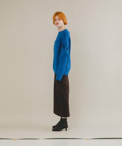 LAATO（ラート）の「tacked sleeves knit（ニット/セーター・レディース・ブラウン/ブルー/オフホワイト・FREE）」の8枚目の写真