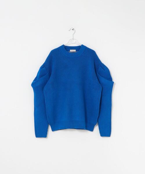 LAATO（ラート）の「tacked sleeves knit（ニット/セーター・レディース・ブラウン/ブルー/オフホワイト・FREE）」の12枚目の写真