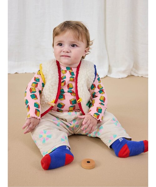 BOBO CHOSES(ボボショーズ)の「Dices長袖Tシャツ【ベビー】(その他ベビーウェア・キッズ・ピンク・90/80/70)」の4枚目の写真