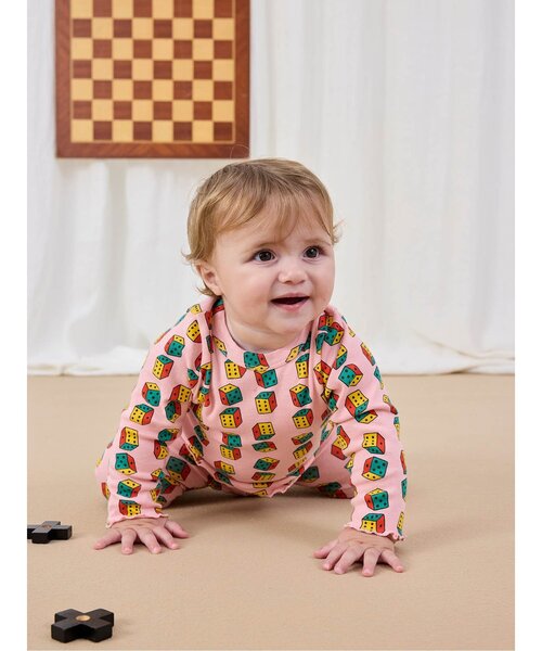 BOBO CHOSES(ボボショーズ)の「Dices長袖Tシャツ【ベビー】(その他ベビーウェア・キッズ・ピンク・90/80/70)」の6枚目の写真