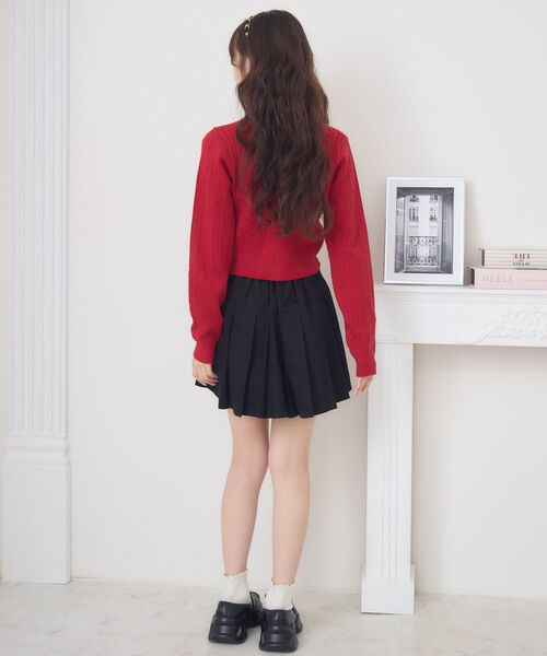 ems excite(エムズエキサイト)の「ケーブルNTカーデ(ニット/セーター・レディース・ダークグレー/レッド/キャメル/ダークブルー・FREE)」の21枚目の写真