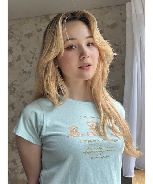 MORE self LOVE(モアセルフラブ)の「【MORE BEAR】triple bear TEE(Tシャツ/カットソー・レディース・ブラック/ホワイト/ブルー・FREE)」の11枚目の写真