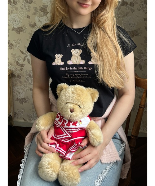 MORE self LOVE(モアセルフラブ)の「【MORE BEAR】triple bear TEE(Tシャツ/カットソー・レディース・ブラック/ホワイト/ブルー・FREE)」の19枚目の写真