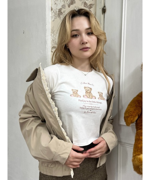 MORE self LOVE(モアセルフラブ)の「【MORE BEAR】triple bear TEE(Tシャツ/カットソー・レディース・ブラック/ホワイト/ブルー・FREE)」の15枚目の写真