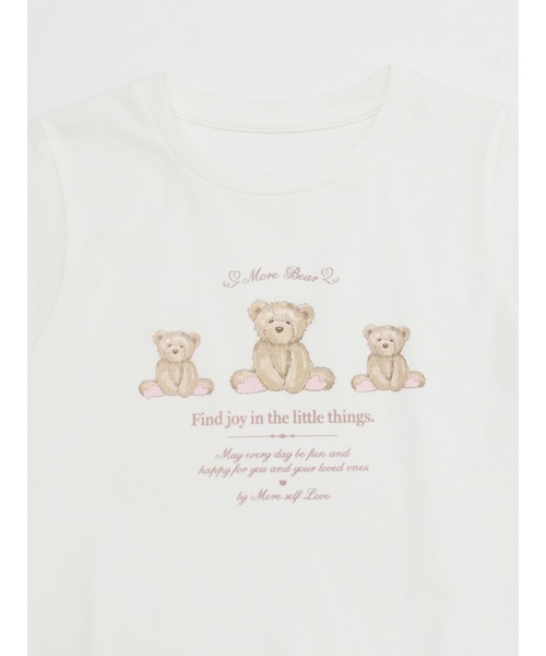 MORE self LOVE(モアセルフラブ)の「【MORE BEAR】triple bear TEE(Tシャツ/カットソー・レディース・ブラック/ホワイト/ブルー・FREE)」の4枚目の写真