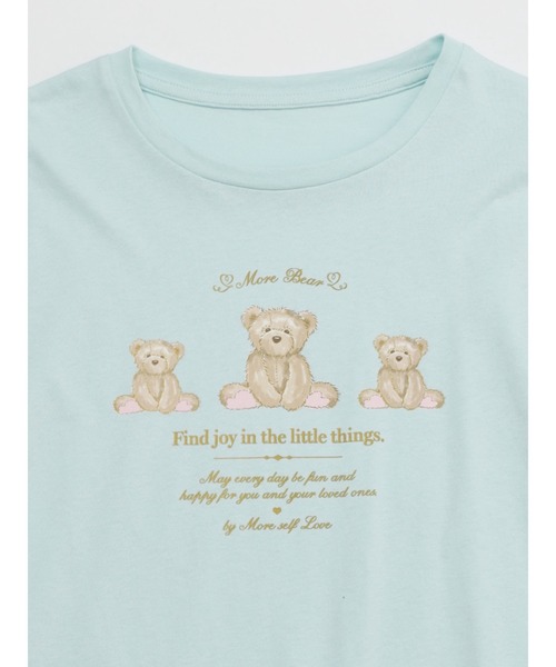 MORE self LOVE(モアセルフラブ)の「【MORE BEAR】triple bear TEE(Tシャツ/カットソー・レディース・ブラック/ホワイト/ブルー・FREE)」の6枚目の写真