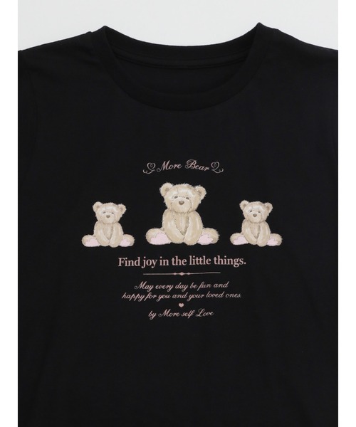 MORE self LOVE(モアセルフラブ)の「【MORE BEAR】triple bear TEE(Tシャツ/カットソー・レディース・ブラック/ホワイト/ブルー・FREE)」の5枚目の写真