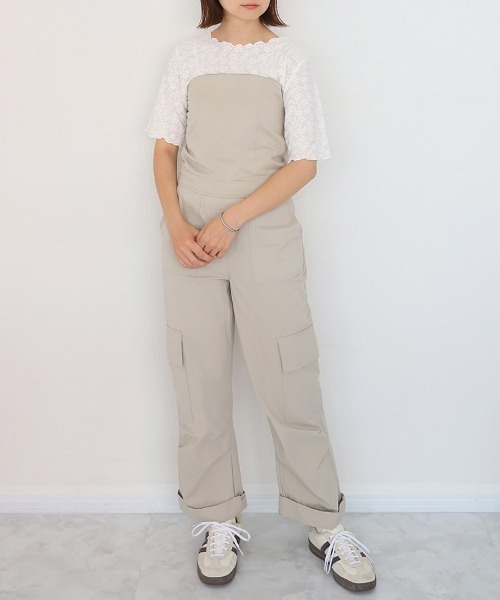 Bleu Bleuet（ブルーブルーエ）の「フラワーシアークルーネックTシャツ（Tシャツ/カットソー・レディース・アイボリー/ブラック/ブルー・FREE）」の12枚目の写真