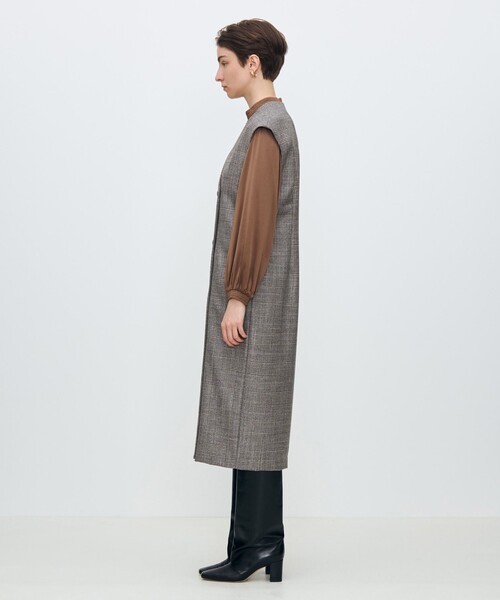 SILK AIR GLEN CHECK ジレワンピース TOMORROWLAND SILK AIR GLEN CHECK ジレワンピース（ワンピース）｜TOMORROWLAND