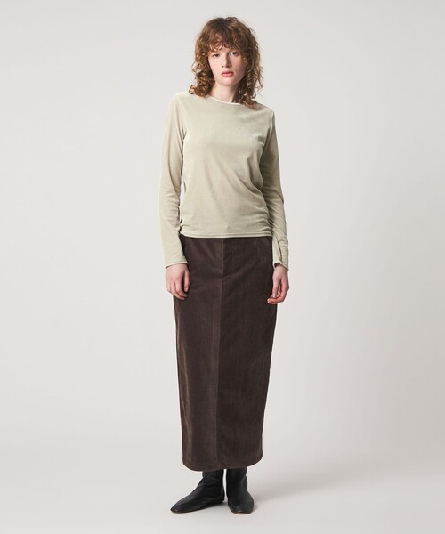 Steven Alan＞ベロア ロングスリーブ プルオーバー（Tシャツ