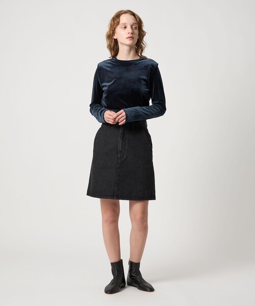 Steven Alan＞ベロア ロングスリーブ プルオーバー（Tシャツ