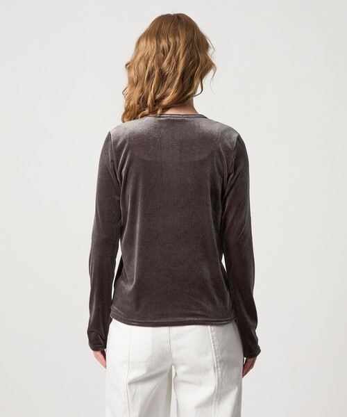 Steven Alan＞ベロア ロングスリーブ プルオーバー（Tシャツ