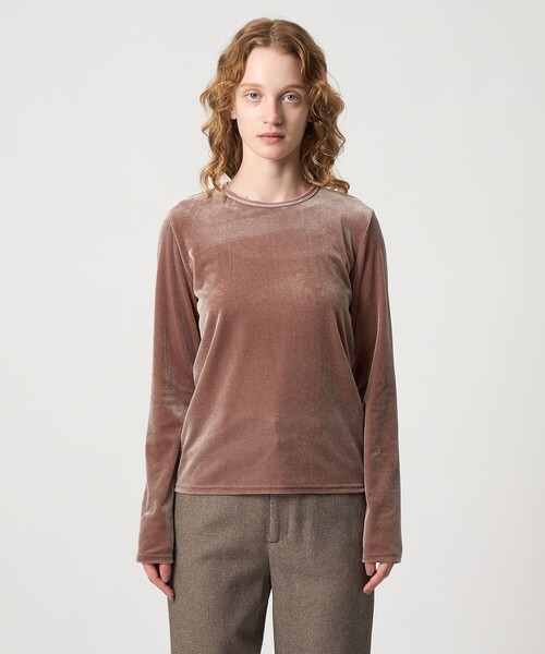 Steven Alan＞ベロア ロングスリーブ プルオーバー（Tシャツ