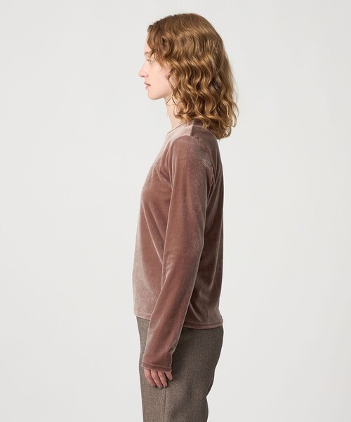 Steven Alan＞ベロア ロングスリーブ プルオーバー（Tシャツ