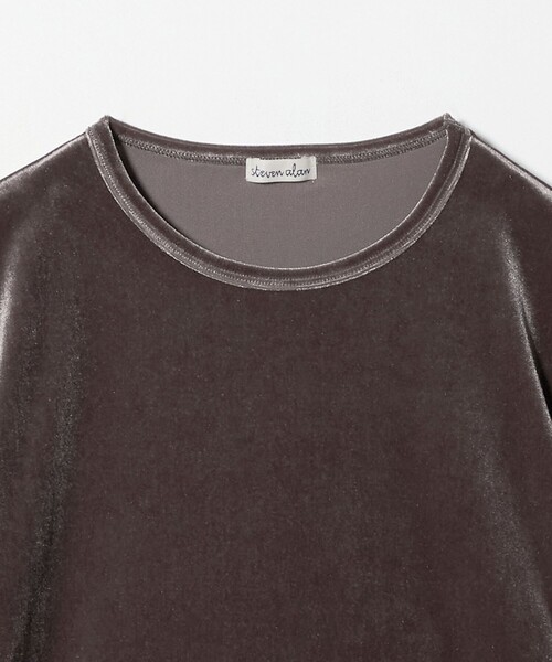 Steven Alan（スティーブンアラン）の「＜Steven Alan＞ベロア ロングスリーブ プルオーバー（Tシャツ/カットソー・レディース・ピンク/ネイビー/ダークグレー/オフホワイト・FREE）」の17枚目の写真