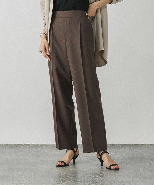 GLOBAL WORK（グローバルワーク）の「お手入れラクラクセットアップ/ストレートパンツ/498379（その他パンツ・レディース・ブラウン系その他/グレイッシュベージュ/ダークブラウン/ネイビー・SMALL/X-SMALL/LARGE/MEDIUM）」の16枚目の写真