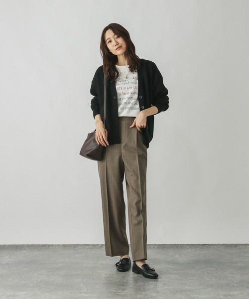 GLOBAL WORK（グローバルワーク）の「お手入れラクラクセットアップ/ストレートパンツ/498379（その他パンツ・レディース・ブラウン系その他/グレイッシュベージュ/ダークブラウン/ネイビー・SMALL/X-SMALL/LARGE/MEDIUM）」の20枚目の写真