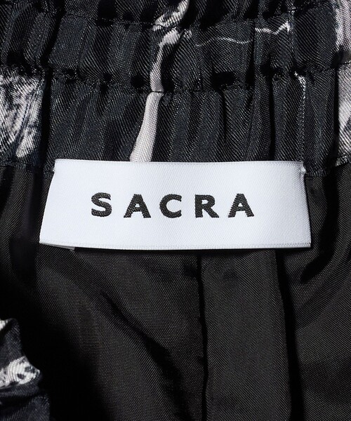 SACRA（サクラ）の「＜SACRA＞ブラッシュド プリント パンツ（その他パンツ・レディース・ブラック・38/36）」の10枚目の写真