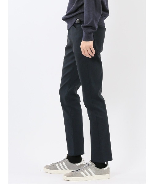 m.f.editorial(エムエフエディトリアル)の「パンツ メンズ ストレッチ 裏起毛 スリム 5ポケット テーパード ピンヘッド クロスストレッチ + ウォーム(チノパンツ・メンズ・ダークウッド/ネイビー・MEDIUM/LARGE/3L/S/X-LARGE)」の1枚目の写真