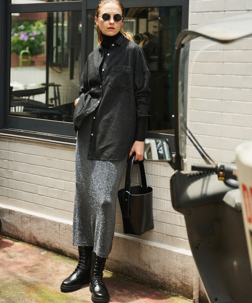 Rouge vif（ルージュヴィフ）の「【&MyuQ/アンドミューク】LIBER バケツショルダーバッグ（ショルダーバッグ・レディース・ダークブラウン/ブラック・フリー）」の16枚目の写真