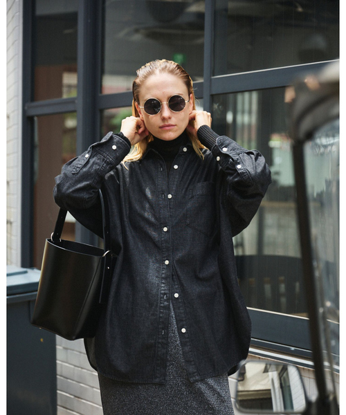 Rouge vif（ルージュヴィフ）の「【&MyuQ/アンドミューク】LIBER バケツショルダーバッグ（ショルダーバッグ・レディース・ダークブラウン/ブラック・フリー）」の19枚目の写真