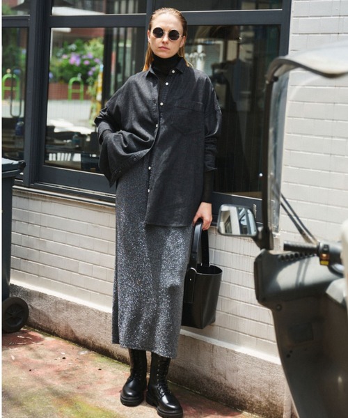 Rouge vif（ルージュヴィフ）の「【&MyuQ/アンドミューク】LIBER バケツショルダーバッグ（ショルダーバッグ・レディース・ダークブラウン/ブラック・フリー）」の6枚目の写真