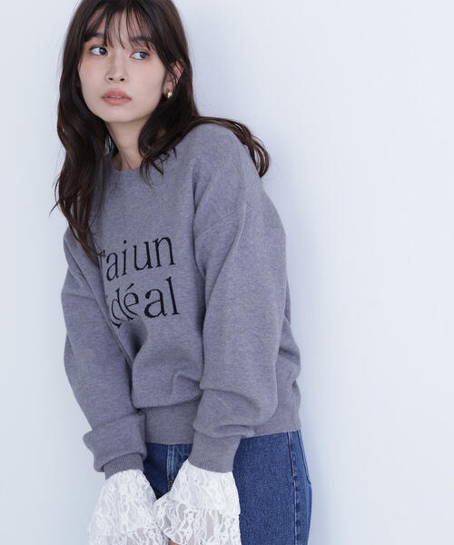 ◇【Oggi11月号掲載】ダブルジャガードロゴニット（ニット