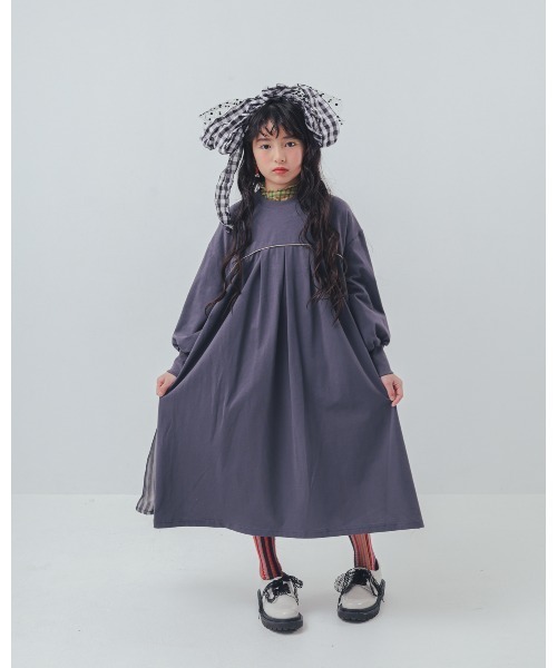 unica（ユニカ）の「パネル配色カラーAラインワンピース（ワンピース・キッズ・レッド/チャコール/ブラック・XL/L/S/M）」の9枚目の写真