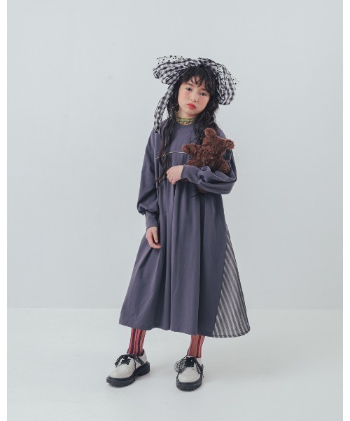 unica（ユニカ）の「パネル配色カラーAラインワンピース（ワンピース・キッズ・レッド/チャコール/ブラック・XL/L/S/M）」の11枚目の写真