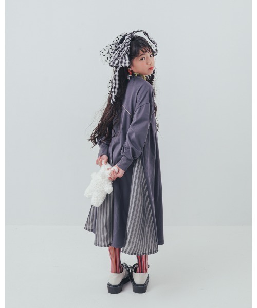 unica（ユニカ）の「パネル配色カラーAラインワンピース（ワンピース・キッズ・レッド/チャコール/ブラック・XL/L/S/M）」の13枚目の写真