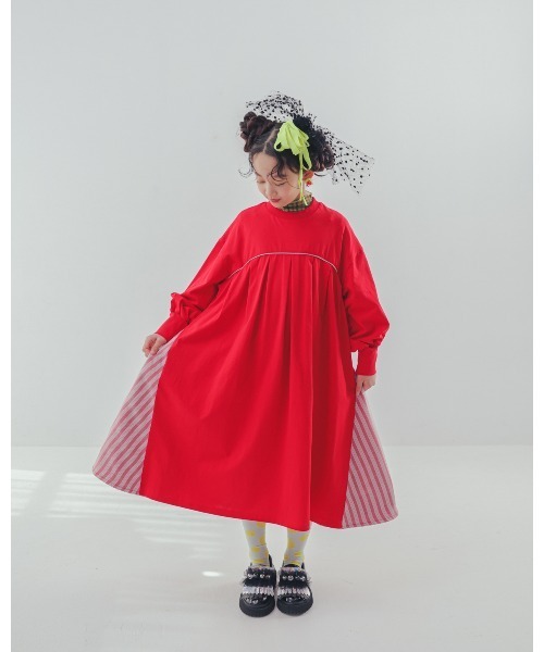 unica（ユニカ）の「パネル配色カラーAラインワンピース（ワンピース・キッズ・レッド/チャコール/ブラック・XL/L/S/M）」の16枚目の写真