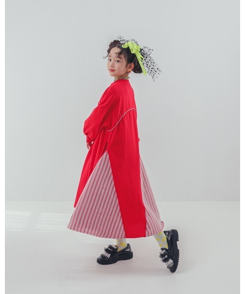 unica（ユニカ）の「パネル配色カラーAラインワンピース（ワンピース・キッズ・レッド/チャコール/ブラック・XL/L/S/M）」の18枚目の写真