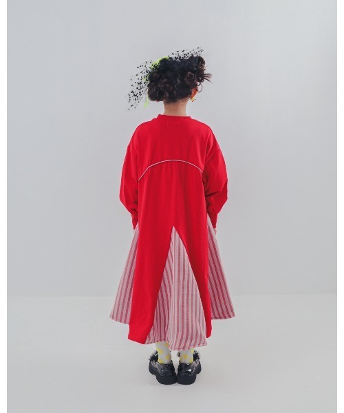 unica（ユニカ）の「パネル配色カラーAラインワンピース（ワンピース・キッズ・レッド/チャコール/ブラック・XL/L/S/M）」の20枚目の写真