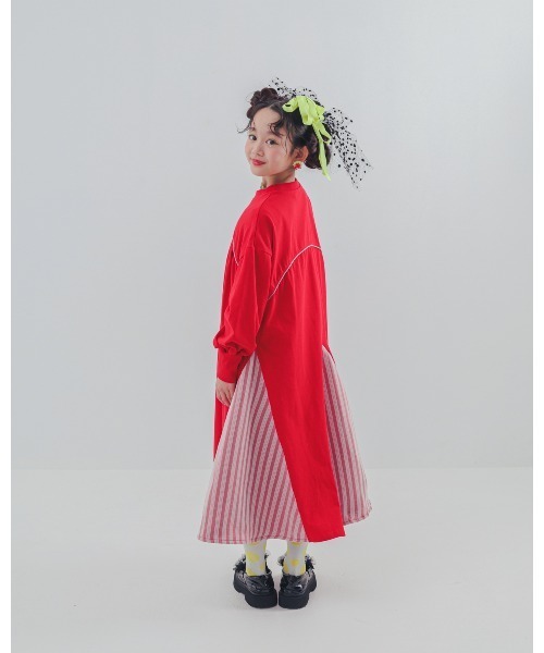 unica（ユニカ）の「パネル配色カラーAラインワンピース（ワンピース・キッズ・レッド/チャコール/ブラック・XL/L/S/M）」の21枚目の写真