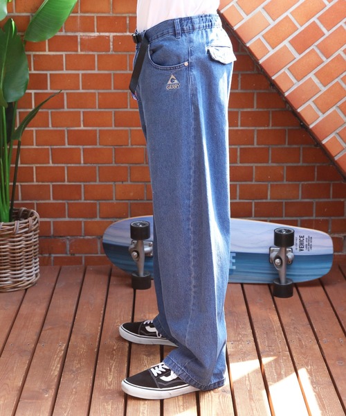 GERRY(ジェリー)の「GERRY デニムバレルレッグクライミングパンツ(デニムパンツ・メンズ・グレー/ブラック/ワンウォッシュ/ブルー・MEDIUM/SMALL/X-LARGE/LARGE)」の14枚目の写真