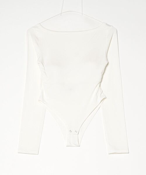 ROYAL FLASH(ロイヤルフラッシュ)の「determ/ デターム/Collagen Twisted Back Bodysuit(Tシャツ/カットソー・レディース・ホワイト/ブラック・S/XS)」の4枚目の写真