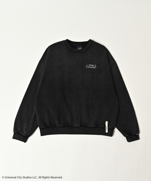 ADAM PATEK（アダムパテック）の「ADAMPATEK/Frankenstein face print crewneck/フランケンシュタインフェイスプリントコラボスウェット(AP2524018)（スウェット・レディース・ブラック/杢グレー・1/2）」の4枚目の写真