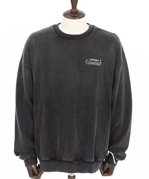 ADAM PATEK（アダムパテック）の「ADAMPATEK/Frankenstein face print crewneck/フランケンシュタインフェイスプリントコラボスウェット(AP2524018)（スウェット・レディース・ブラック/杢グレー・1/2）」の19枚目の写真