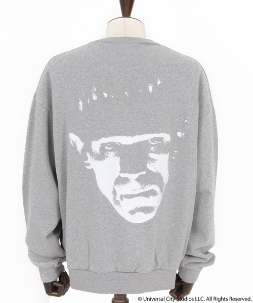 ADAM PATEK（アダムパテック）の「ADAMPATEK/Frankenstein face print crewneck/フランケンシュタインフェイスプリントコラボスウェット(AP2524018)（スウェット・レディース・ブラック/杢グレー・1/2）」の22枚目の写真