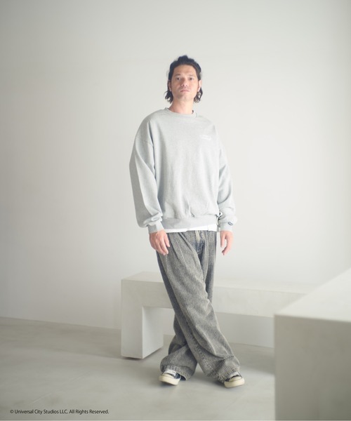 ADAM PATEK（アダムパテック）の「ADAMPATEK/Frankenstein face print crewneck/フランケンシュタインフェイスプリントコラボスウェット(AP2524018)（スウェット・レディース・ブラック/杢グレー・1/2）」の18枚目の写真
