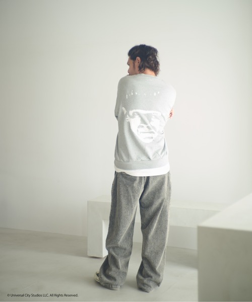 ADAM PATEK（アダムパテック）の「ADAMPATEK/Frankenstein face print crewneck/フランケンシュタインフェイスプリントコラボスウェット(AP2524018)（スウェット・レディース・ブラック/杢グレー・1/2）」の17枚目の写真
