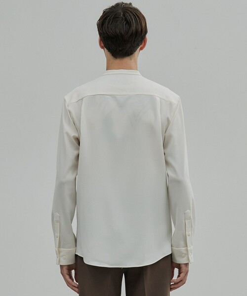 Dry Twist バンドカラーシャツ 防シワ｜速乾｜ストレッチ（シャツ